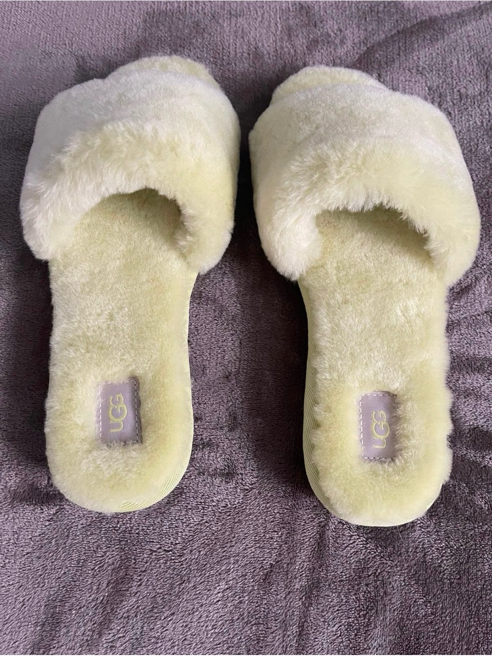 UGG Women's Lemon Sheepskin Slide Slippers - Picture 2 of 5